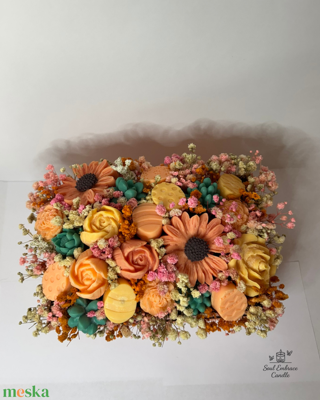 Gyertya Virág Box-Húsvéti - otthon & életmód - gyertya, illat, aroma - illatviasz - Meska.hu