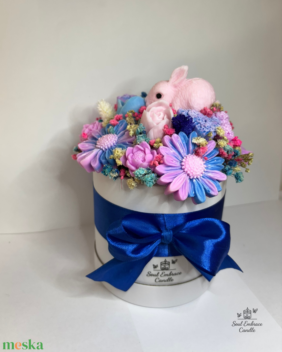 Gyertya Virág Box-Húsvéti - ünnepi díszek, dekorációk - húsvéti díszek és dekorációk - húsvéti gyertya - Meska.hu