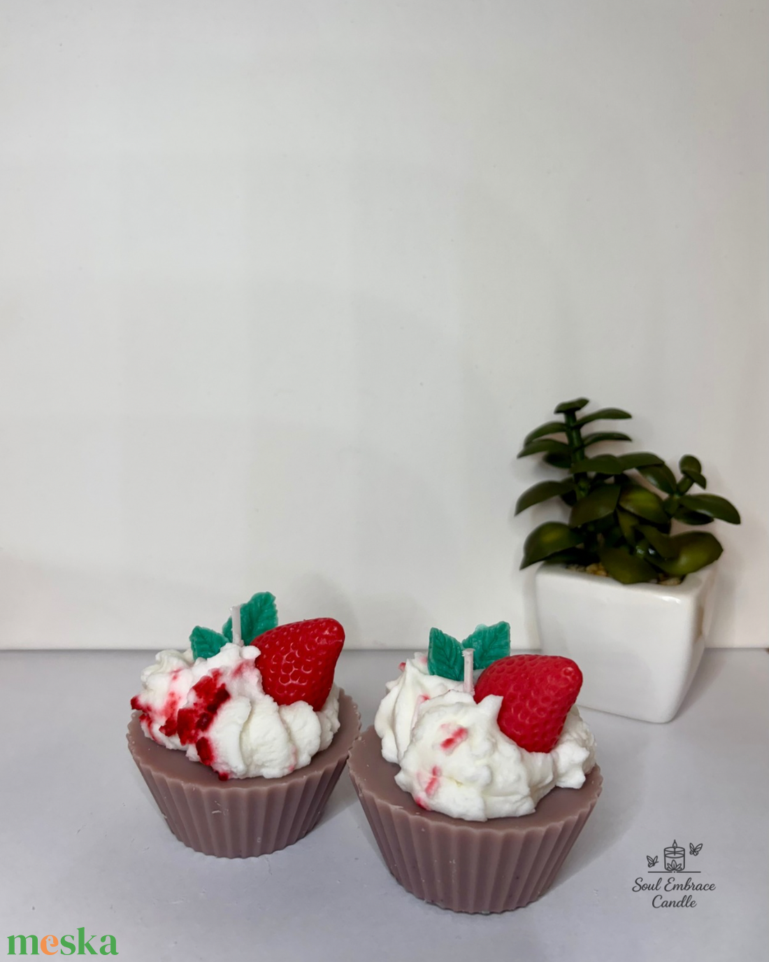 Epres - Cupcake gyertya - otthon & életmód - gyertya, illat, aroma - gyertya - Meska.hu