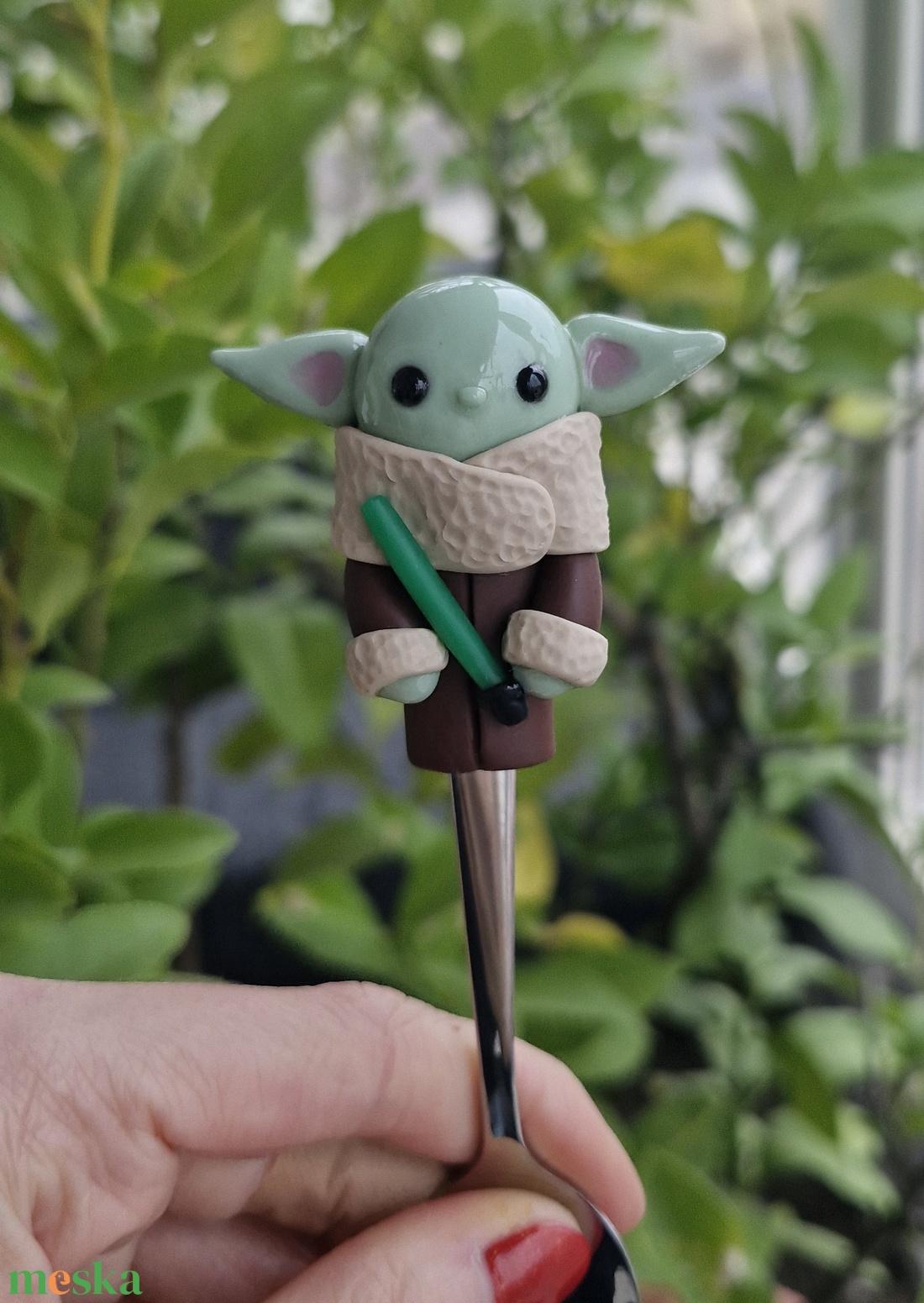 Yoda kanál - otthon & életmód - konyhafelszerelés, tálalás - tálalás - kanál & villa - Meska.hu Yoda kanál - otthon & életmód - konyhafelszerelés, tálalás - tálalás - kanál & villa - Meska.hu