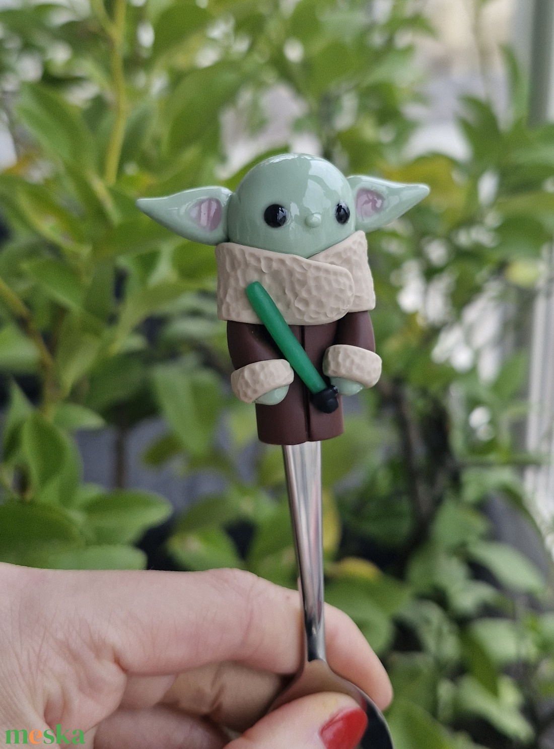 Yoda kanál - otthon & életmód - konyhafelszerelés, tálalás - tálalás - kanál & villa - Meska.hu Yoda kanál - otthon & életmód - konyhafelszerelés, tálalás - tálalás - kanál & villa - Meska.hu