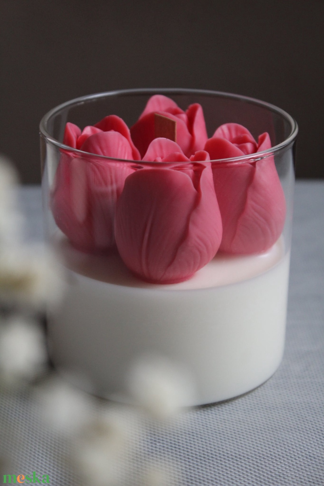 Tavaszi tulipán  - otthon & életmód - gyertya, illat, aroma - mécses és mécsestartó - Meska.hu