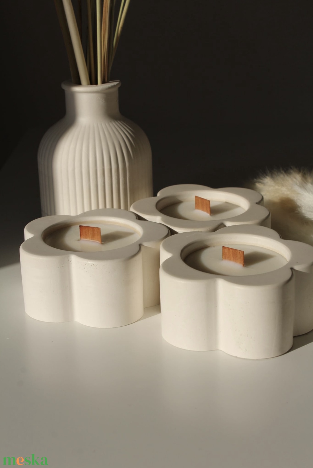 Kerámia virág� - esküvő - dekoráció - gyertya & gyertyatartó - Meska.hu