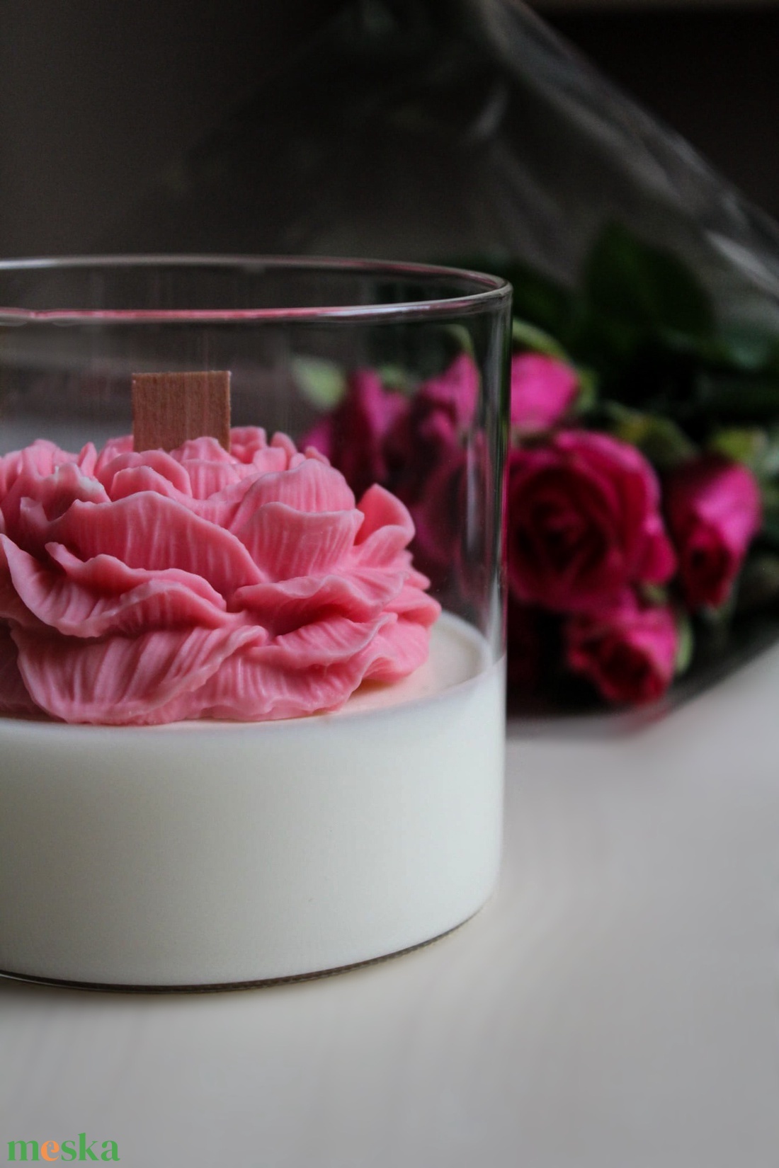 Üvegbe zárt rózsa  - otthon & életmód - gyertya, illat, aroma - illatviasz - Meska.hu