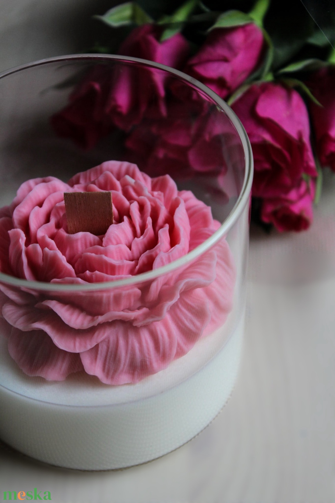 Üvegbe zárt rózsa  - otthon & életmód - gyertya, illat, aroma - illatviasz - Meska.hu