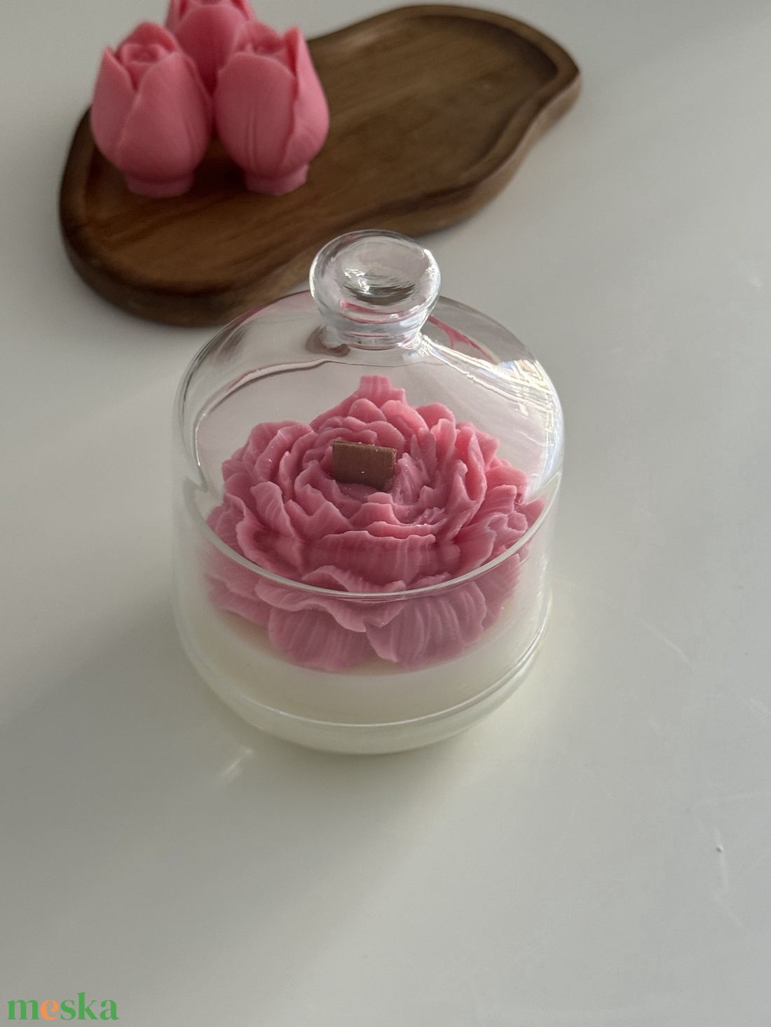 Üvegbe zárt virág  - otthon & életmód - gyertya, illat, aroma - gyertya - Meska.hu