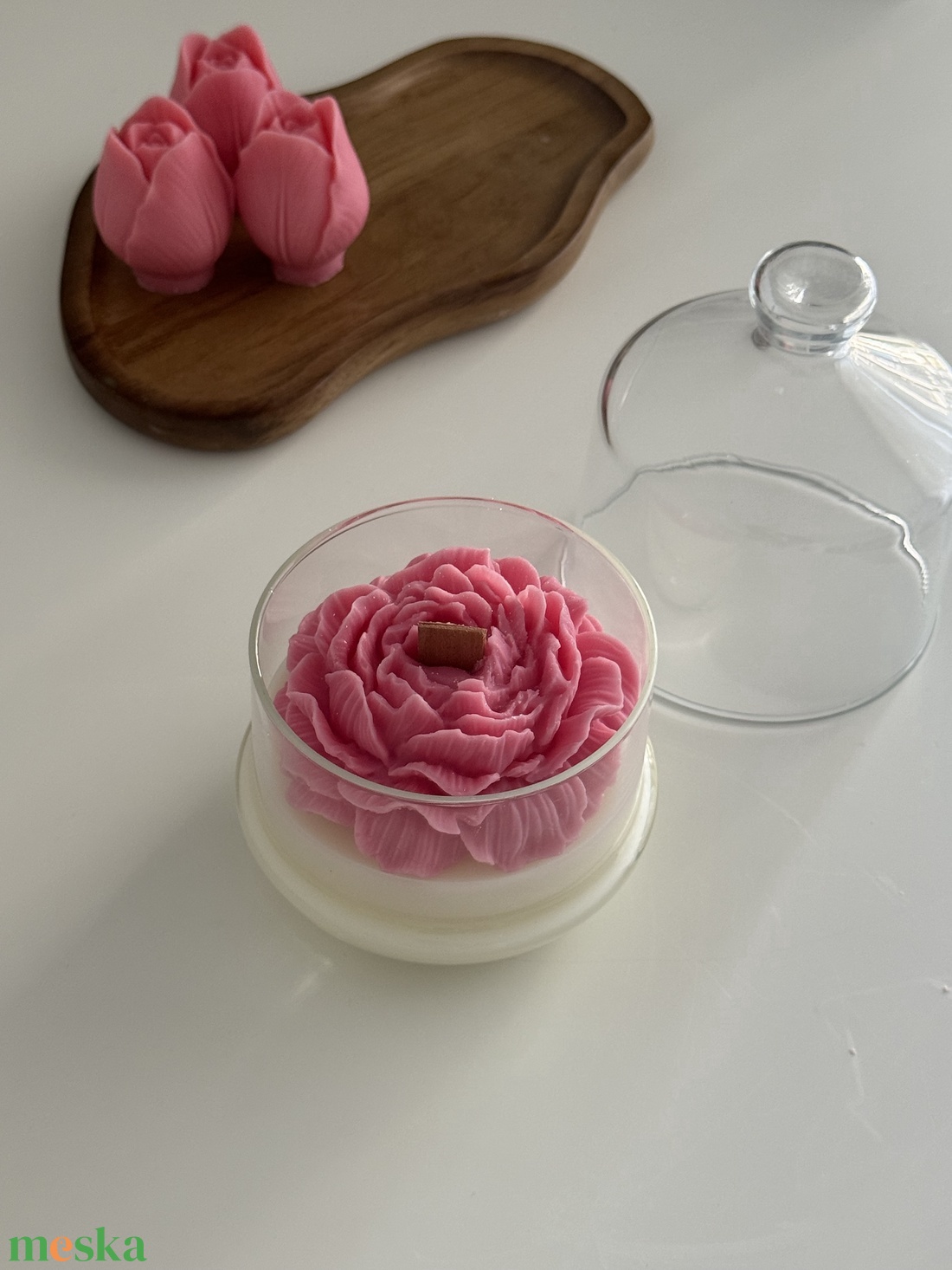 Üvegbe zárt virág  - otthon & életmód - gyertya, illat, aroma - gyertya - Meska.hu