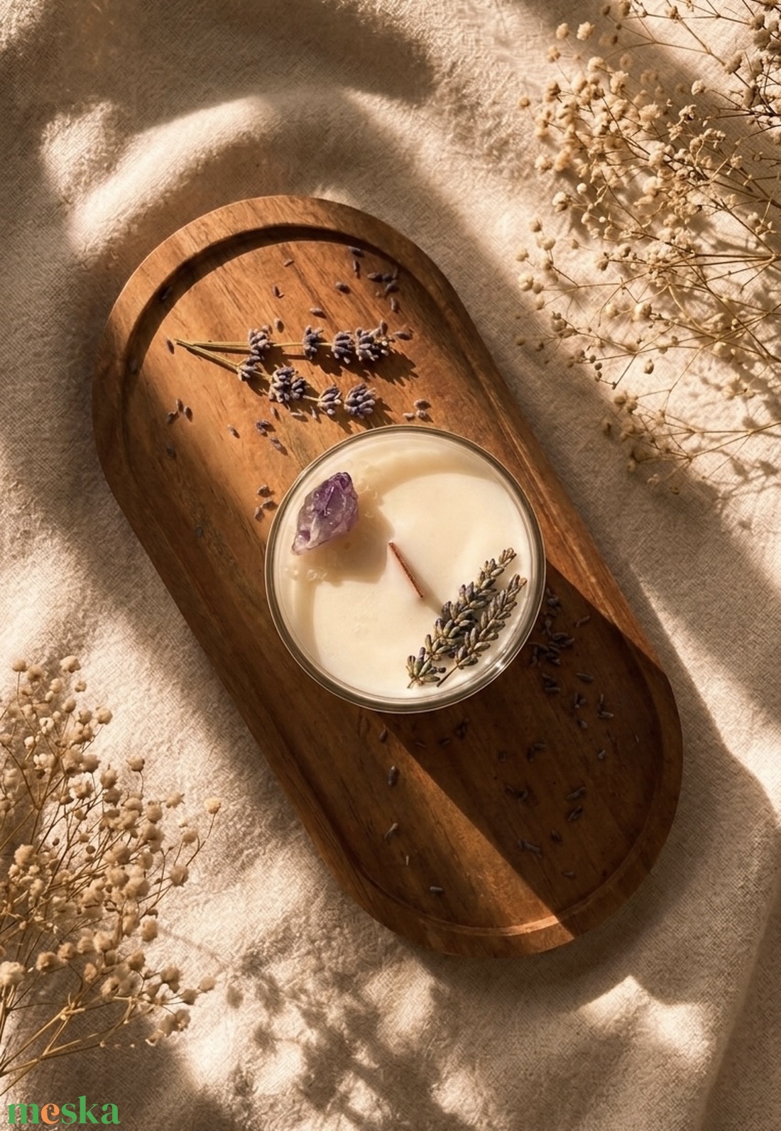 Kézműves ásványos szójagyertya - otthon & életmód - gyertya, illat, aroma - gyertya - Meska.hu