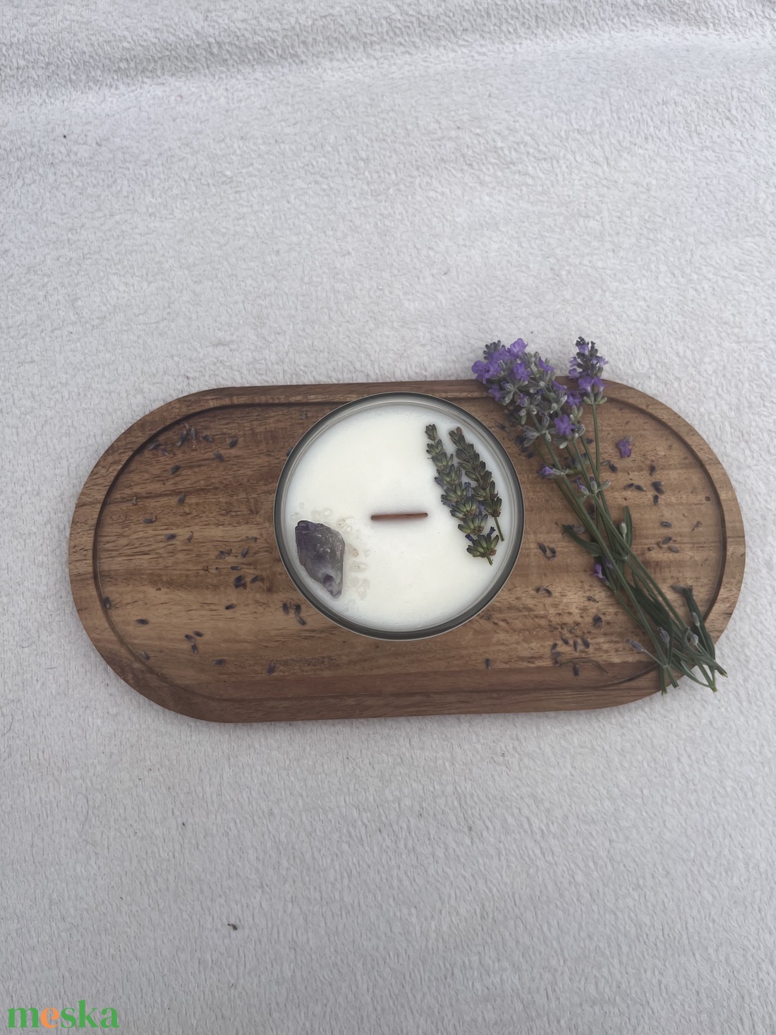Kézműves ásványos szójagyertya - otthon & életmód - gyertya, illat, aroma - gyertya - Meska.hu