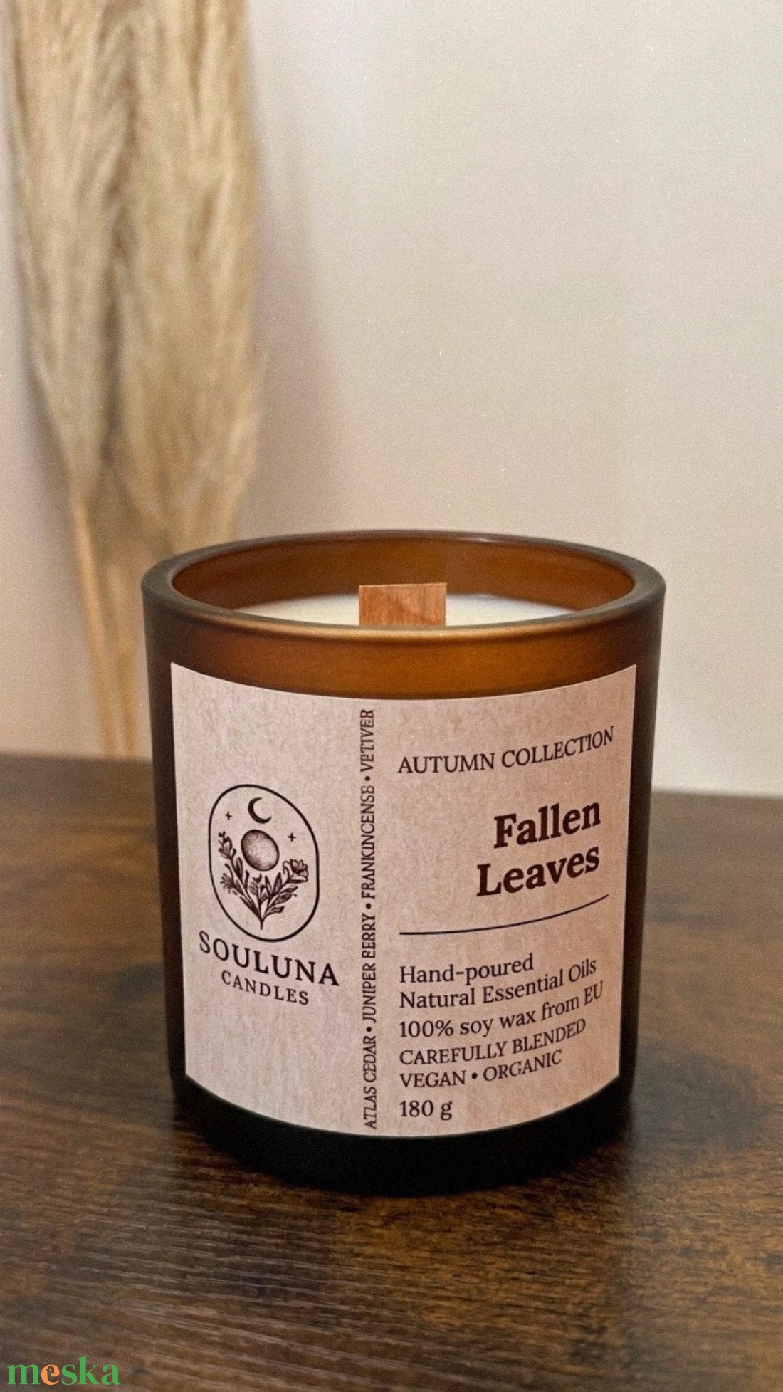 Kézzel készült őszi szójaviasz gyertya - otthon & életmód - gyertya, illat, aroma - gyertya - Meska.hu