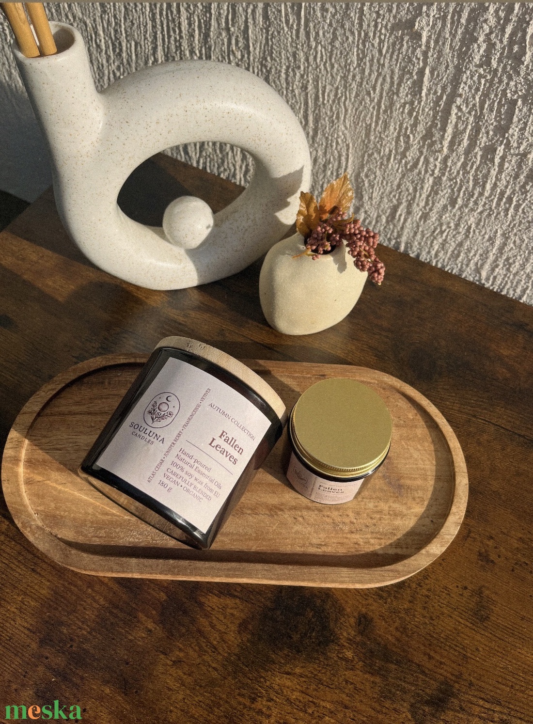 Kézműves őszi szójaviasz gyertya - otthon & életmód - gyertya, illat, aroma - gyertya - Meska.hu