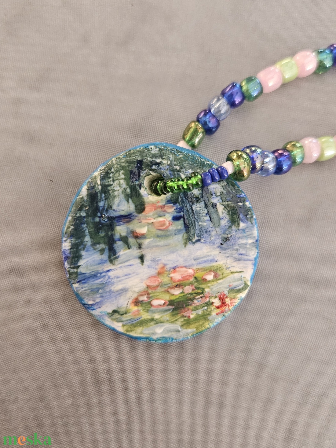 Claude Monet táskadísz - táska & tok - kulcstartó & táskadísz - táskadísz - Meska.hu