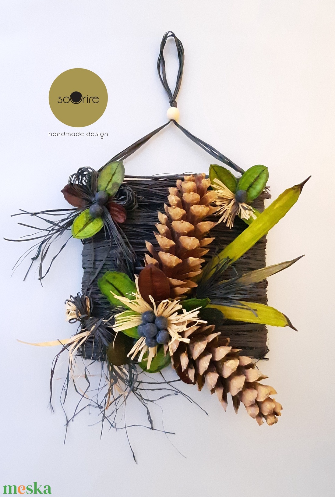 Raffia - otthon & életmód - dekoráció - fali és függő dekoráció - falra akasztható dekor - Meska.hu