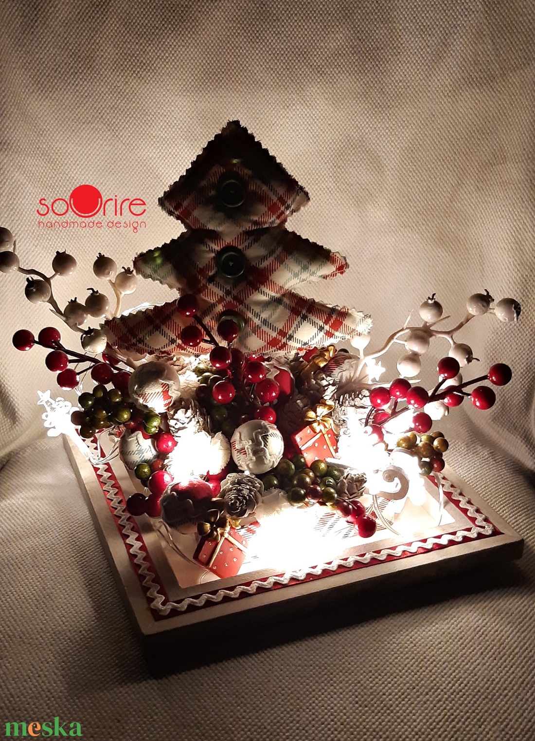 Vidám karácsony - karácsony - karácsonyi lakásdekoráció - karácsonyi lakásdíszek - Meska.hu