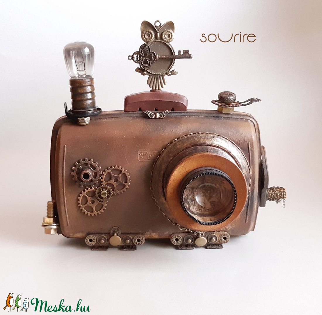 Steampunk fényképezőgép - otthon & lakás - dekoráció - dísztárgy - Meska.hu Steampunk fényképezőgép - otthon & lakás - dekoráció - dísztárgy - Meska.hu