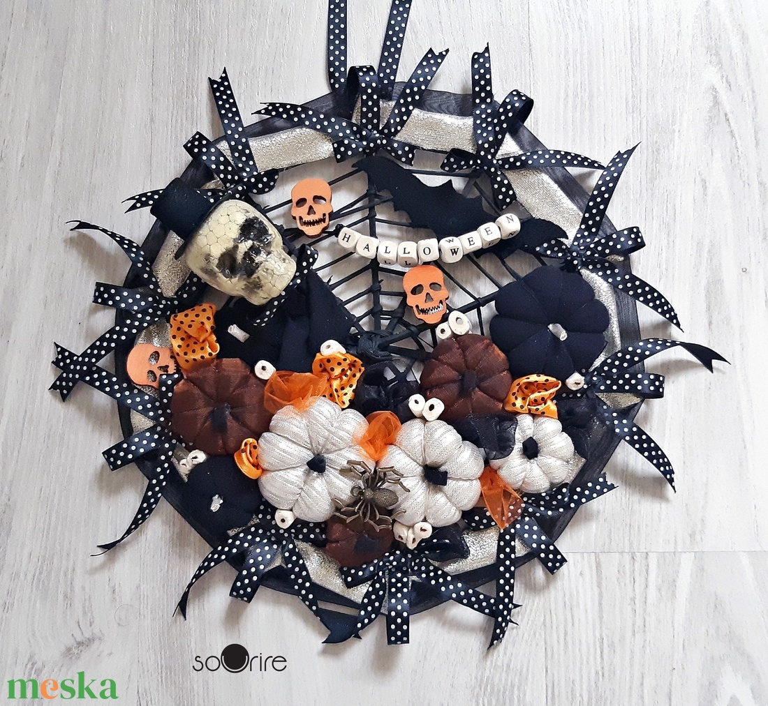 Halloween koponya - otthon & életmód - dekoráció - halloween - halloweeni ajtódíszek és ablakdíszek - Meska.hu