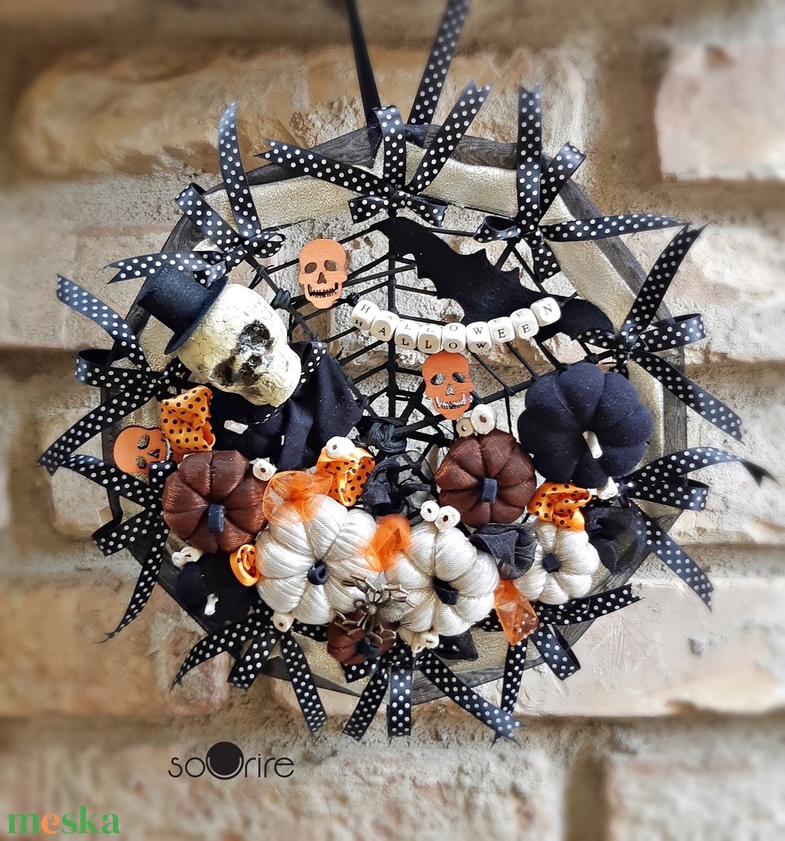 Halloween koponya - otthon & életmód - dekoráció - halloween - halloweeni ajtódíszek és ablakdíszek - Meska.hu
