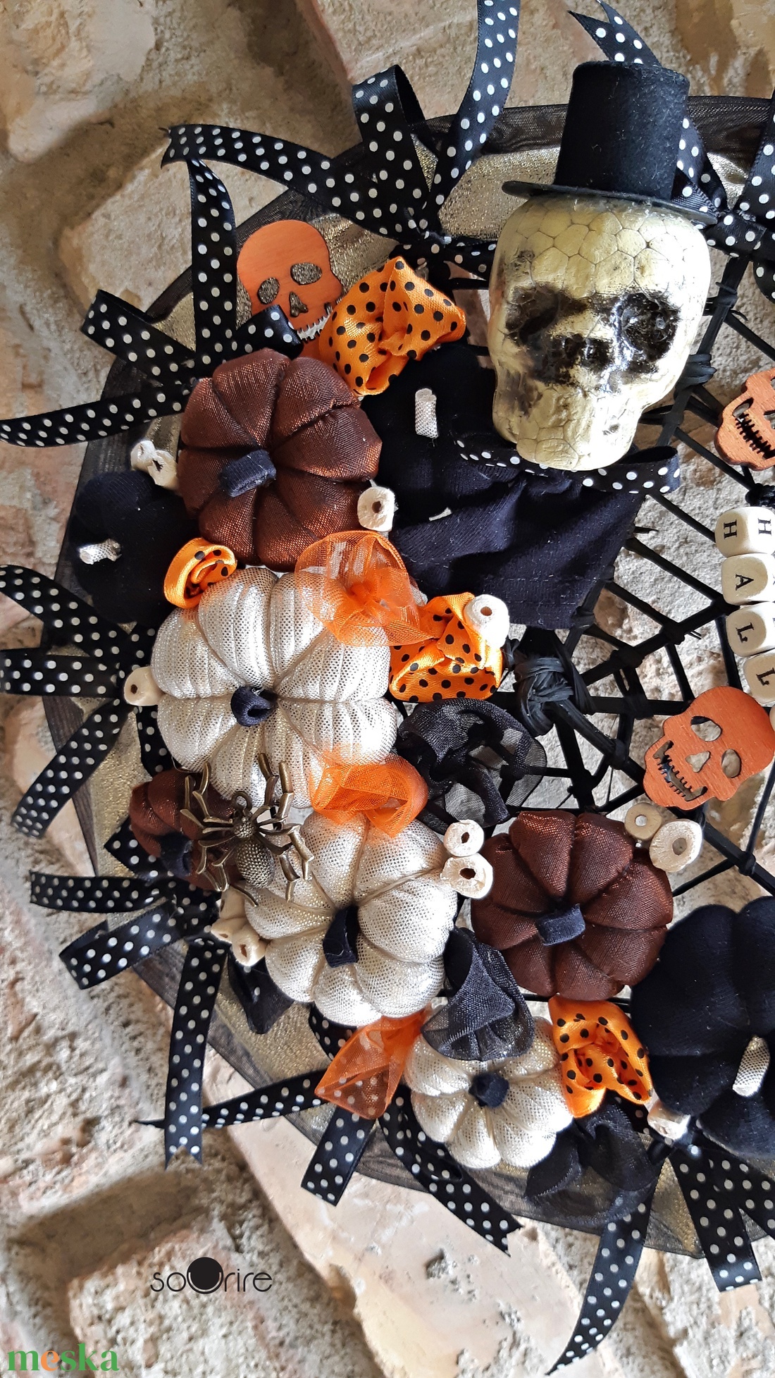 Halloween koponya - otthon & életmód - dekoráció - halloween - halloweeni ajtódíszek és ablakdíszek - Meska.hu