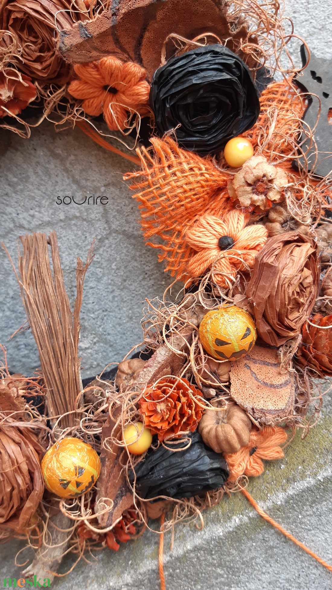 Halloween ajtódísz - otthon & életmód - dekoráció - ajtó- és ablak dekoráció - ajtódísz & kopogtató - Meska.hu