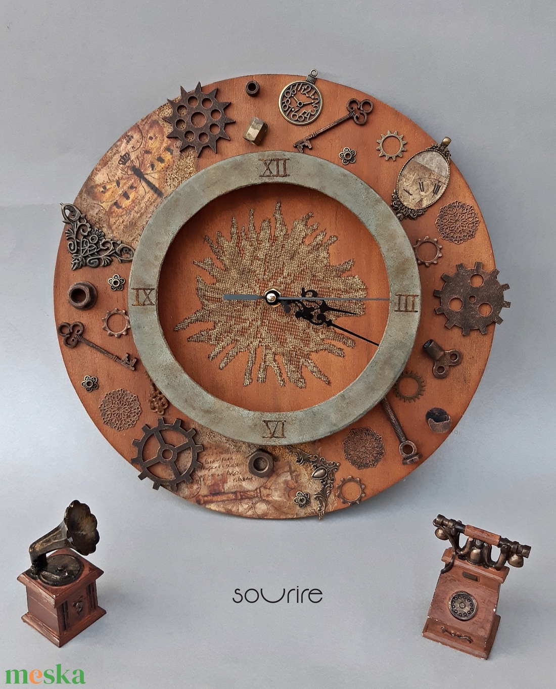 Steampunk falióra - otthon & életmód - dekoráció - fali és függő dekoráció - falióra & óra - Meska.hu