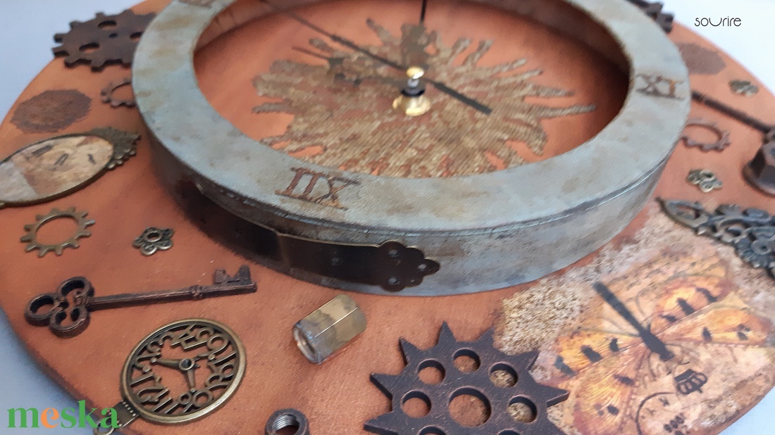 Steampunk falióra - otthon & életmód - dekoráció - fali és függő dekoráció - falióra & óra - Meska.hu