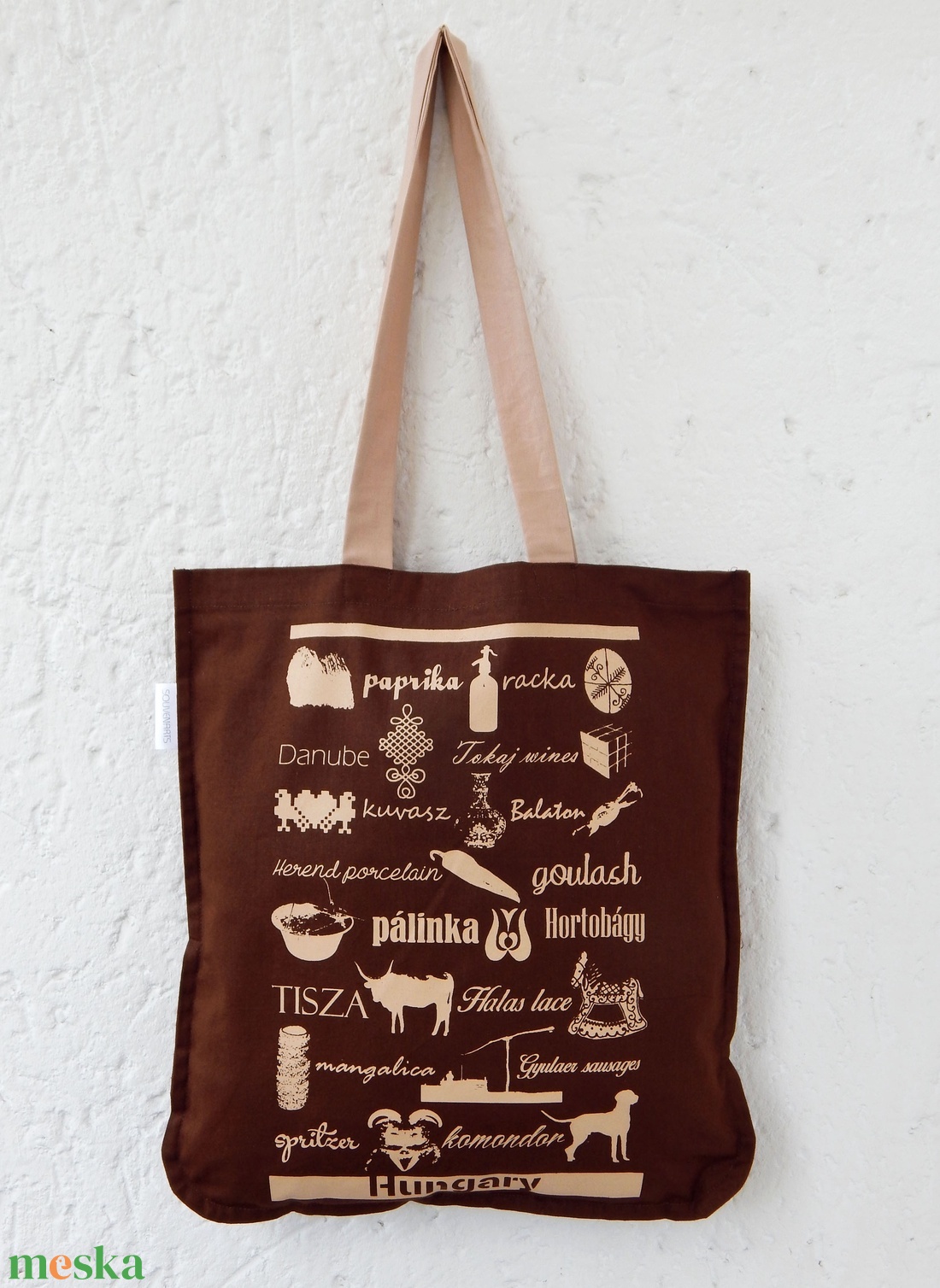 Jelképekszatyor csokoládébeige - táska & tok - bevásárlás & shopper táska - shopper, textiltáska, szatyor - Meska.hu Jelképekszatyor csokoládébeige - táska & tok - bevásárlás & shopper táska - shopper, textiltáska, szatyor - Meska.hu