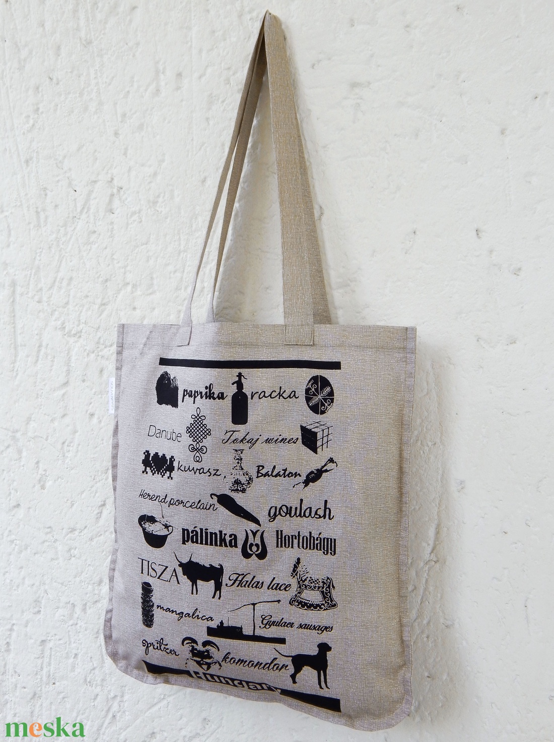  Jelképekszatyor  homok - táska & tok - bevásárlás & shopper táska - shopper, textiltáska, szatyor - Meska.hu