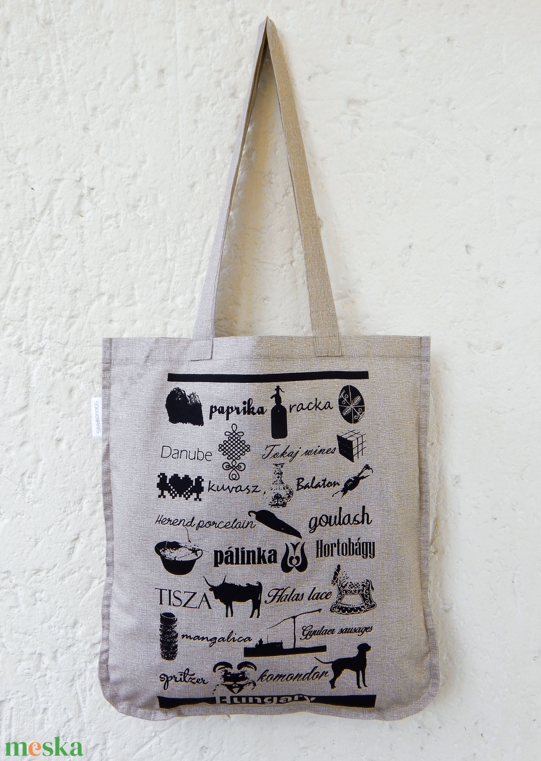  Jelképekszatyor  homok - táska & tok - bevásárlás & shopper táska - shopper, textiltáska, szatyor - Meska.hu