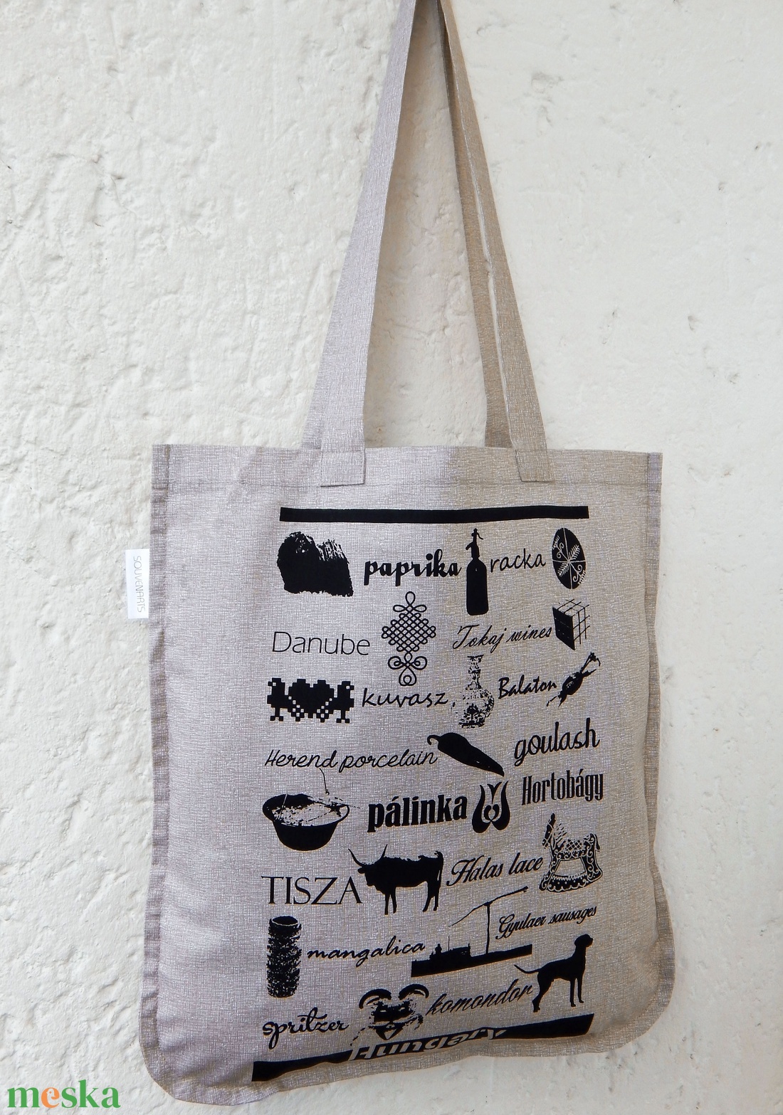  Jelképekszatyor  homok - táska & tok - bevásárlás & shopper táska - shopper, textiltáska, szatyor - Meska.hu