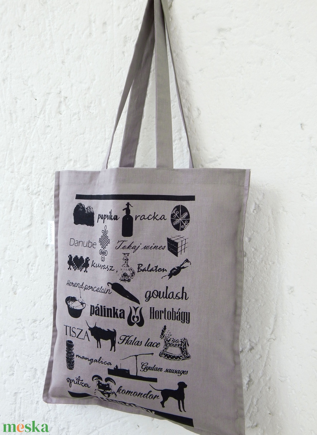 Jelképekszatyor szürke - táska & tok - bevásárlás & shopper táska - shopper, textiltáska, szatyor - Meska.hu Jelképekszatyor szürke - táska & tok - bevásárlás & shopper táska - shopper, textiltáska, szatyor - Meska.hu