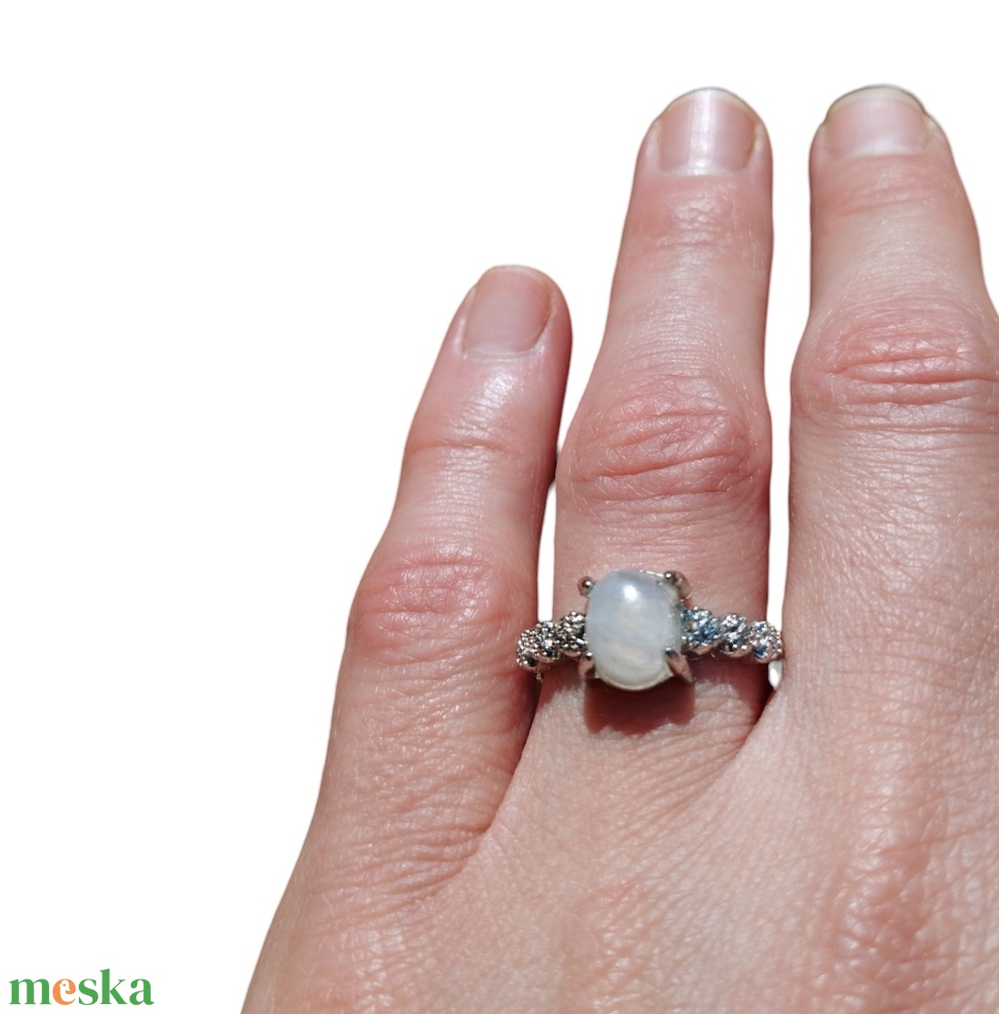 Sri Lankai holdkő gyűrű  - ékszer - gyűrű - szoliter gyűrű - Meska.hu