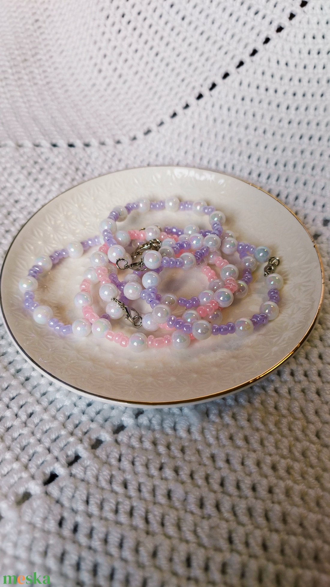 Lila és rózsaszín gyöngyös karkötő - ékszer - karkötő - gyöngyös karkötő - Meska.hu Lila és rózsaszín gyöngyös karkötő - ékszer - karkötő - gyöngyös karkötő - Meska.hu