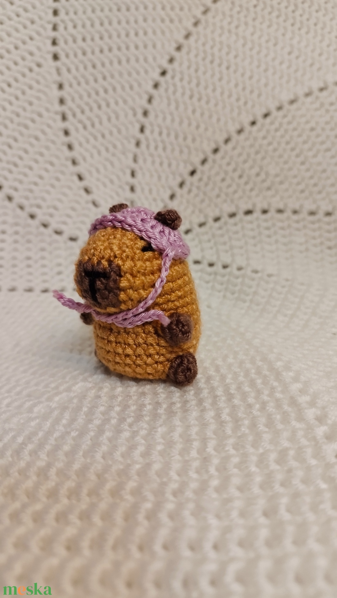 Horgolt kapibara sapkával (akár kulcstartóként) - táska & tok - kulcstartó & táskadísz - kulcstartó - Meska.hu Horgolt kapibara sapkával (akár kulcstartóként) - táska & tok - kulcstartó & táskadísz - kulcstartó - Meska.hu