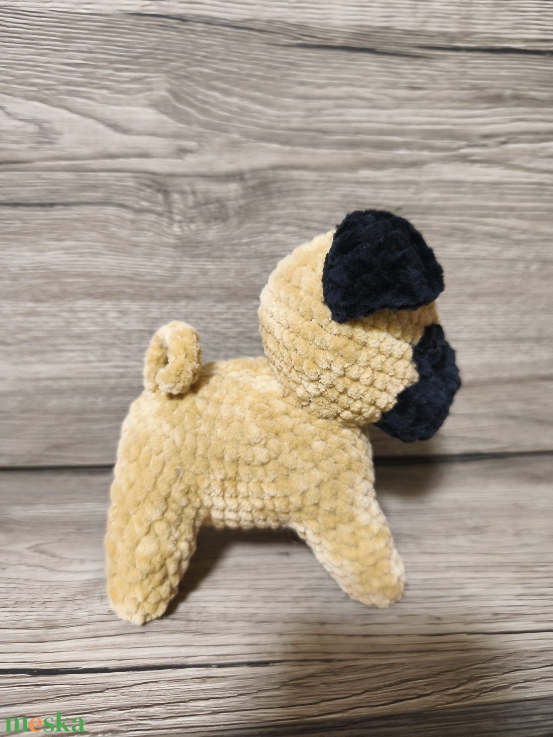 Horgolt mopsz - játék & sport - plüssállat & játékfigura - kutya - Meska.hu