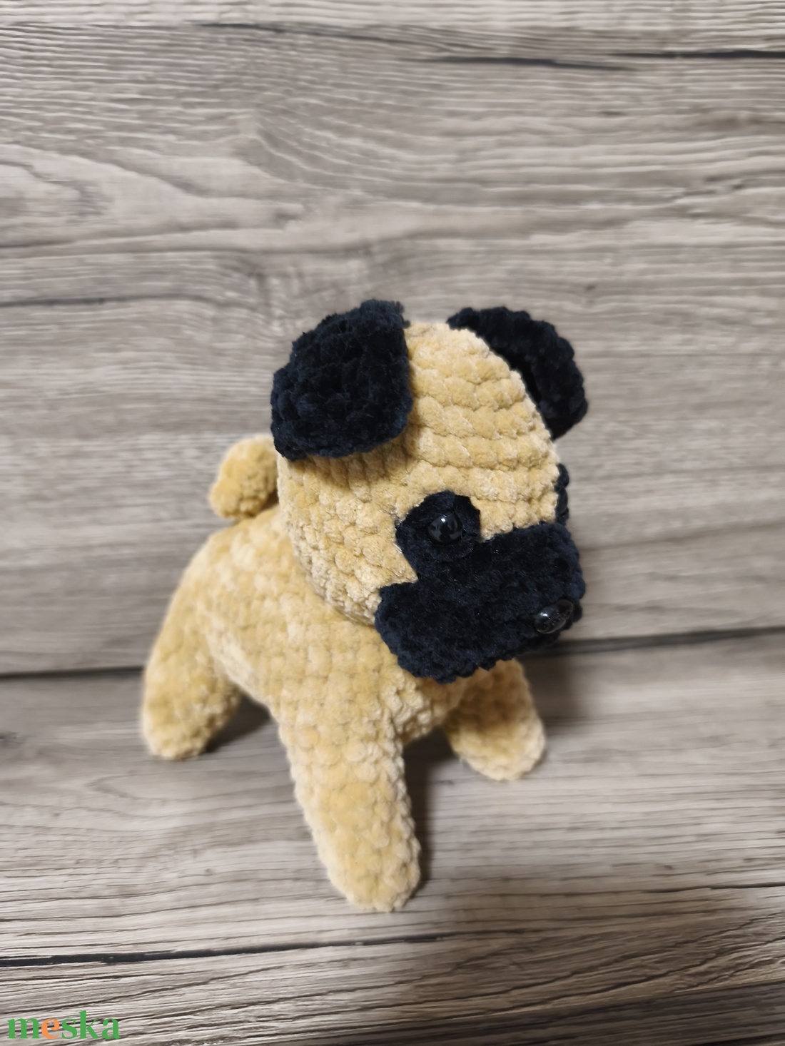 Horgolt mopsz - játék & sport - plüssállat & játékfigura - kutya - Meska.hu