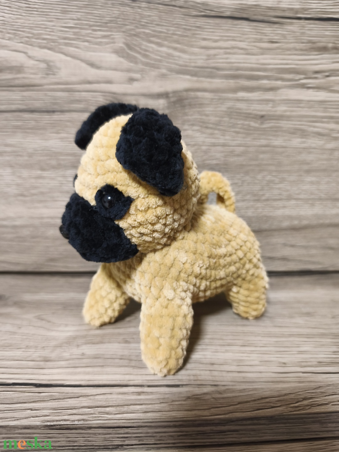 Horgolt mopsz - játék & sport - plüssállat & játékfigura - kutya - Meska.hu