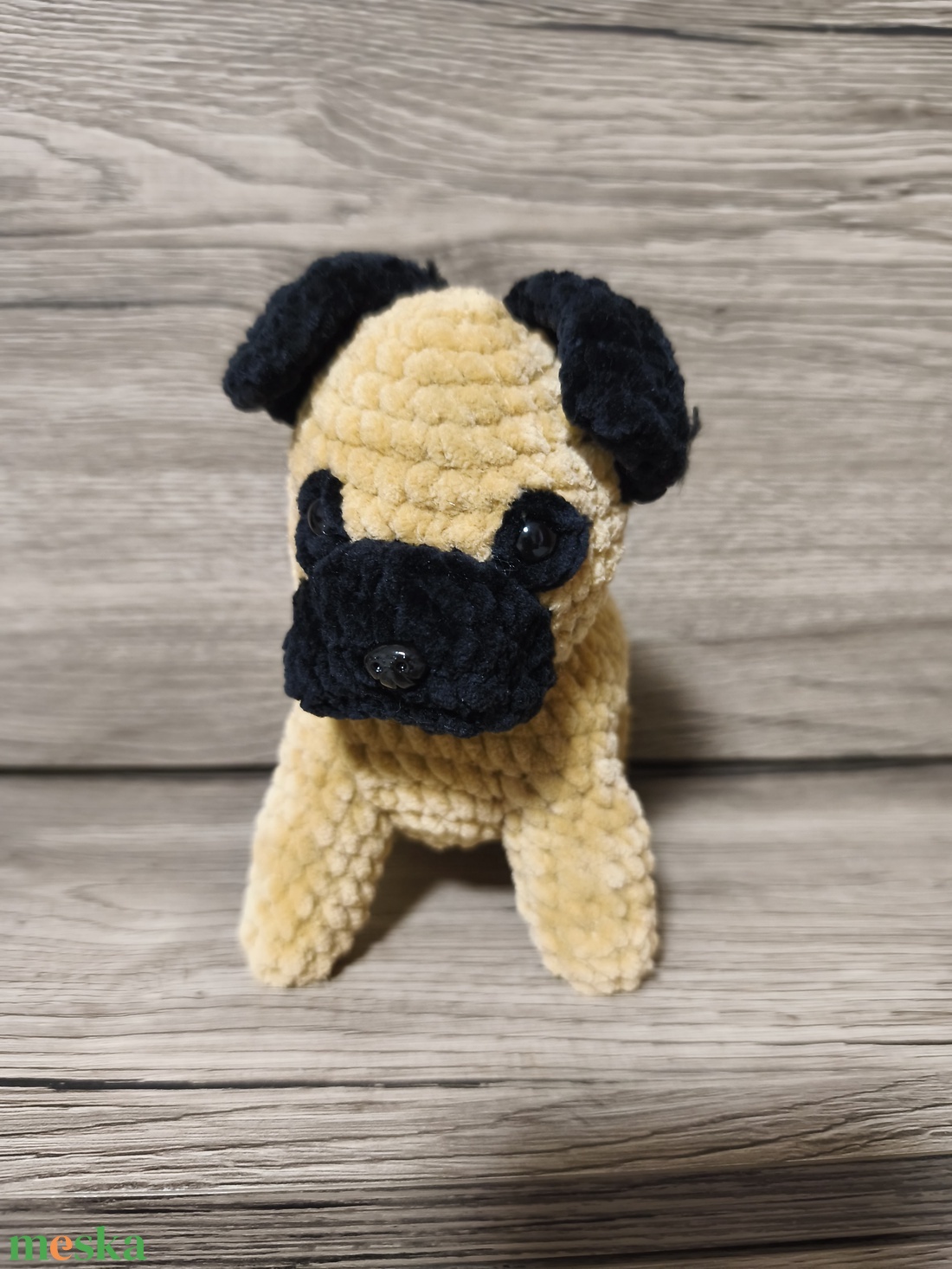 Horgolt mopsz - játék & sport - plüssállat & játékfigura - kutya - Meska.hu