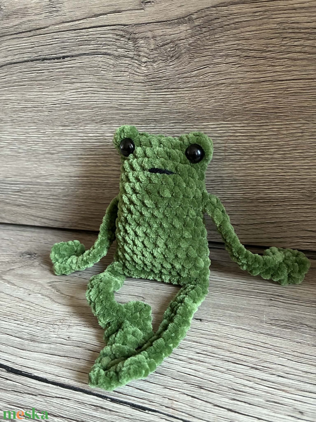 Horgolt béka (Leggy froggy) - játék & sport - plüssállat & játékfigura - béka - Meska.hu