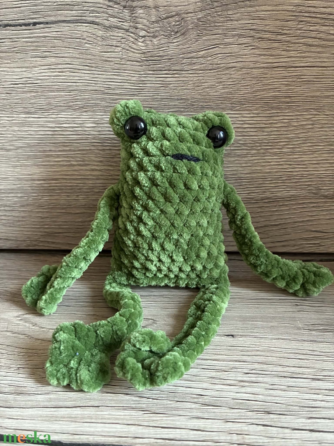 Horgolt béka (Leggy froggy) - játék & sport - plüssállat & játékfigura - béka - Meska.hu