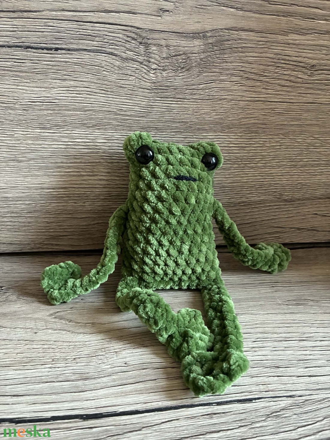 Horgolt béka (Leggy froggy) - játék & sport - plüssállat & játékfigura - béka - Meska.hu