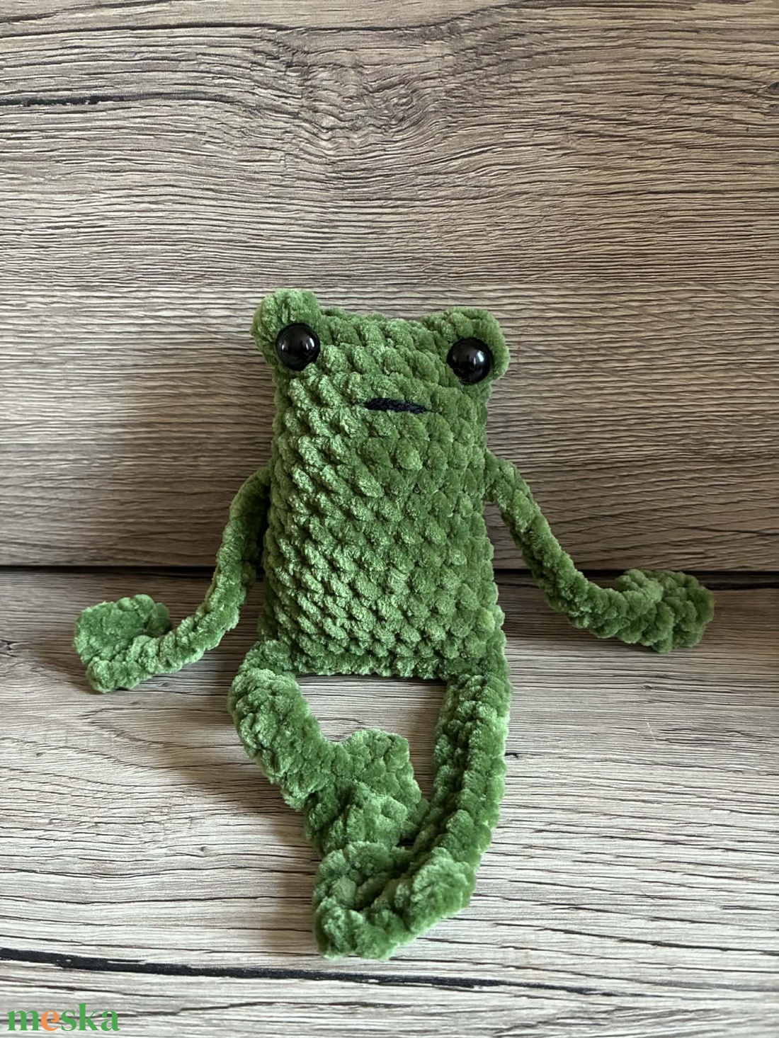 Horgolt béka (Leggy froggy) - játék & sport - plüssállat & játékfigura - béka - Meska.hu