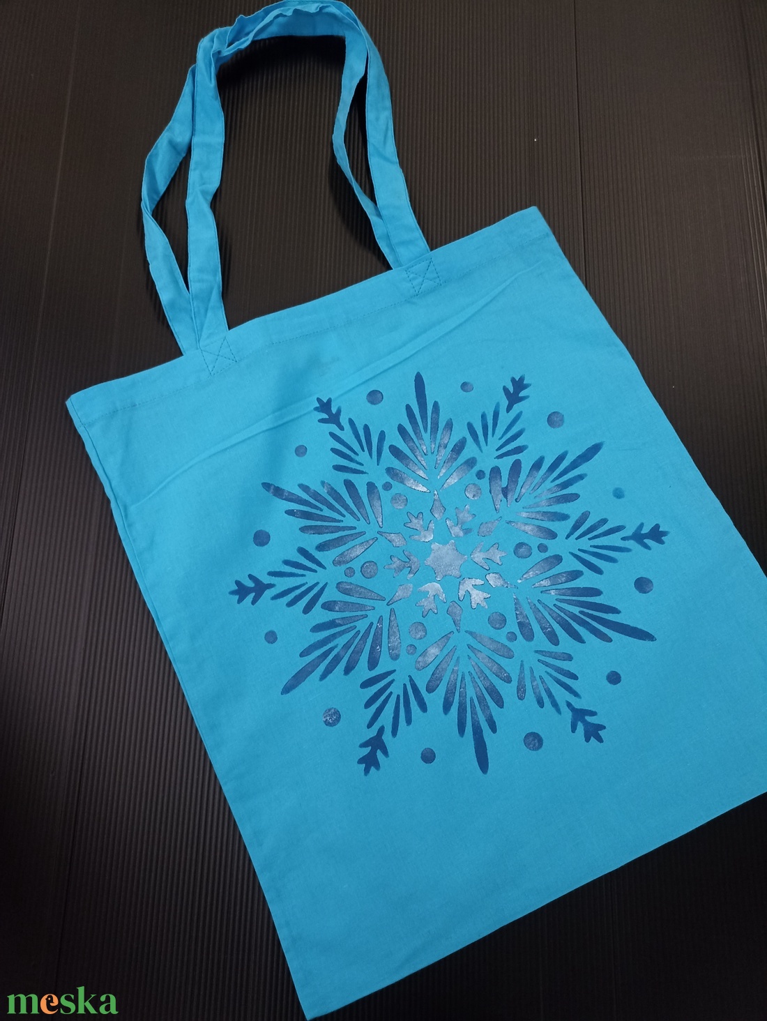 Snowflake hosszúfülű vászontáska - karácsony - karácsonyi ajándékozás - karácsonyi ajándékcsomagolás - Meska.hu Snowflake hosszúfülű vászontáska - karácsony - karácsonyi ajándékozás - karácsonyi ajándékcsomagolás - Meska.hu