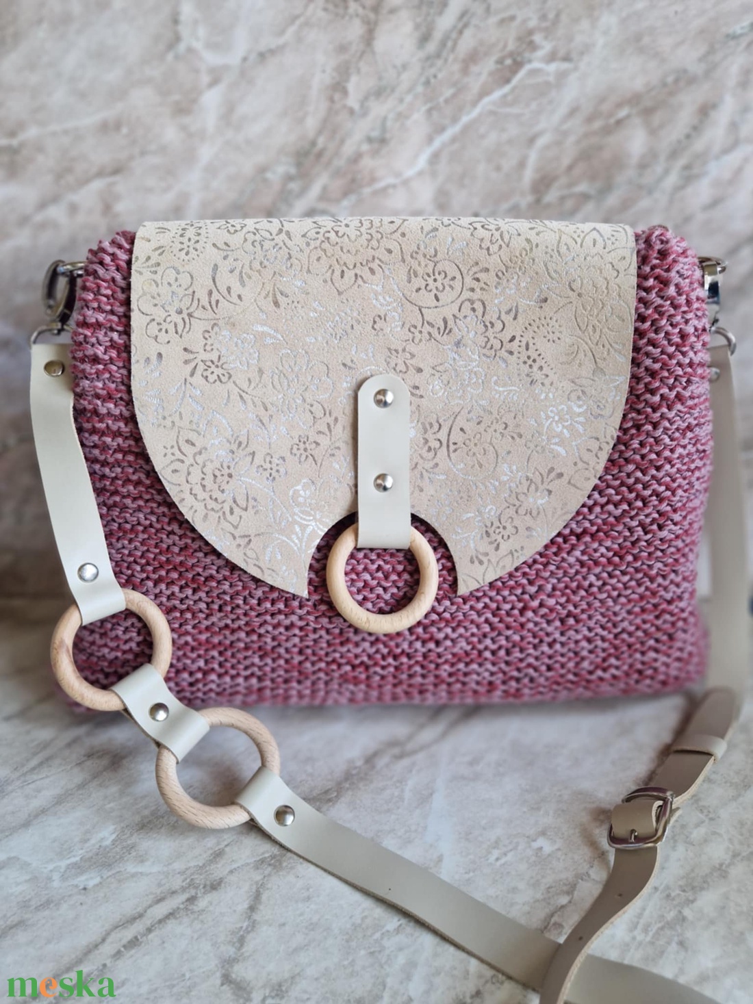 Fedlap és pánt horgolt táskákhoz - táska & tok - táskapánt & alkatrész - Meska.hu