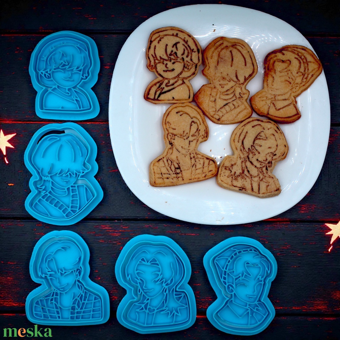 Kpop Démon Vadászok Sütikiszúró Saja boy Netflix Mesefilm 5 db-os Készlet - otthon & életmód - konyhafelszerelés, tálalás - sütés, főzés - sütikiszúró - Meska.hu