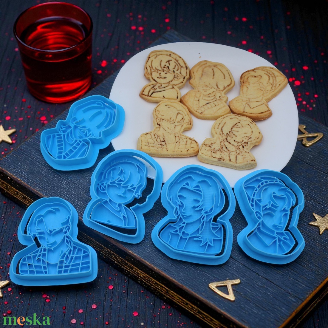 Kpop Démon Vadászok Sütikiszúró Saja boy Netflix Mesefilm 5 db-os Készlet - otthon & életmód - konyhafelszerelés, tálalás - sütés, főzés - sütikiszúró - Meska.hu