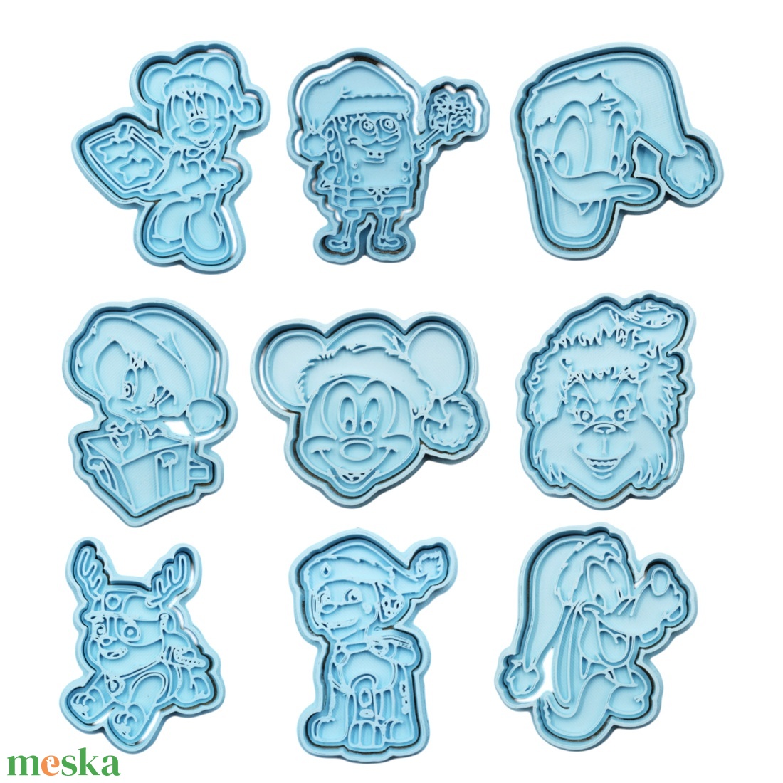 Karácsonyi Disney Mesehősök Sütikiszúró Mickey Donald Grincs Spongyabob Mancs Őrjárat Csőrike Plutó Minnie Keksz Kiszúró - karácsony - karácsonyi sütés-főzés - Meska.hu