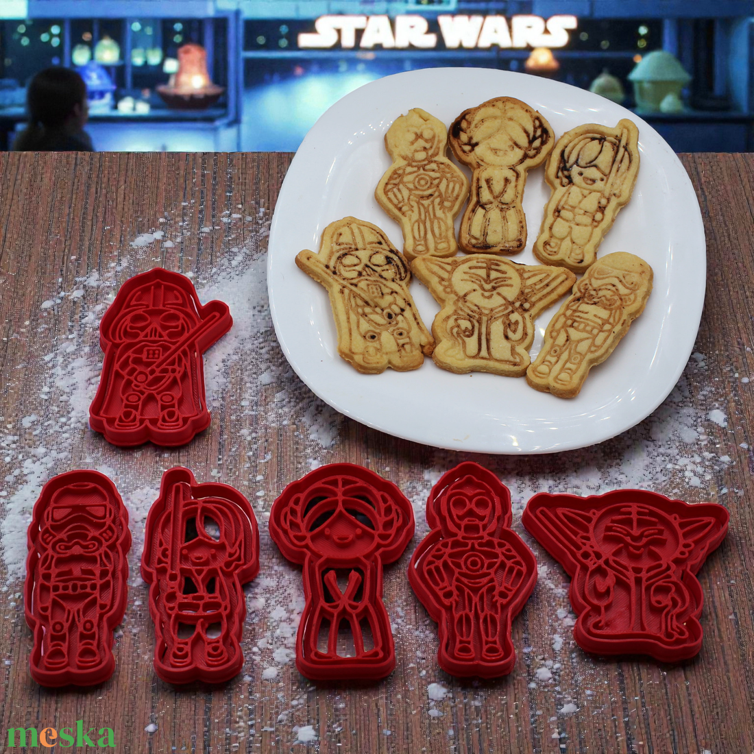  Star Wars 6 db-os Sütikiszúró Készlet Filmes Sütemény Forma Keksz Kiszúró Filmes - otthon & életmód - konyhafelszerelés, tálalás - sütés, főzés - sütikiszúró - Meska.hu