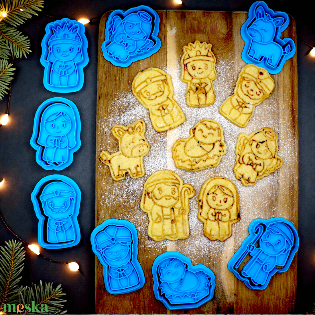 Betlehem 8 db-os Sütikiszúró Készlet Jézus Király Angyal Mózes  - otthon & életmód - konyhafelszerelés, tálalás - sütés, főzés - sütikiszúró - Meska.hu