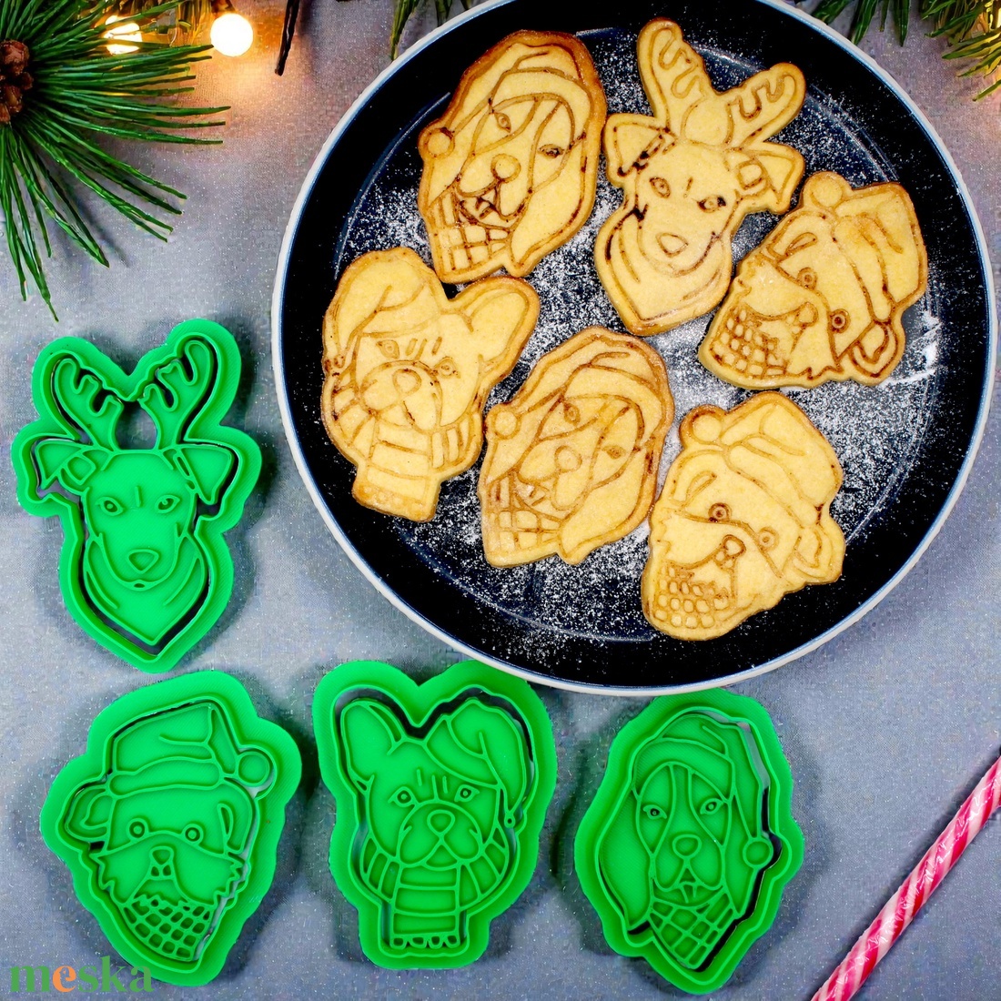 Kutyás Karácsonyi Sütikiszúró Készlet 4-db-os Shihtzu Bulldog Beagle Labrador Retriver - otthon & életmód - konyhafelszerelés, tálalás - sütés, főzés - sütikiszúró - Meska.hu