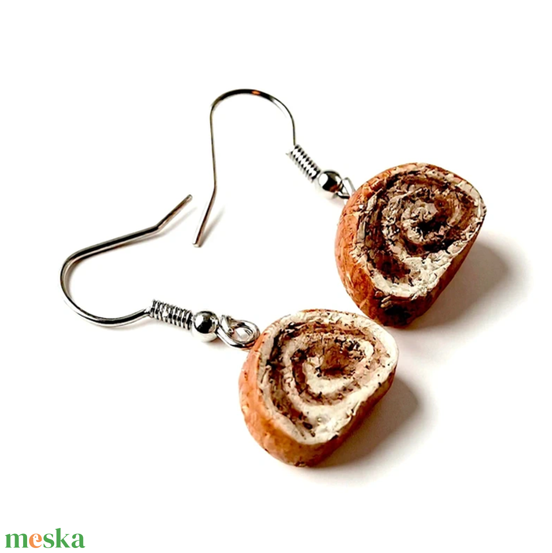 Diós Bejgli Karácsonyi Fülbevaló - ékszer - fülbevaló - lógó fülbevaló - Meska.hu